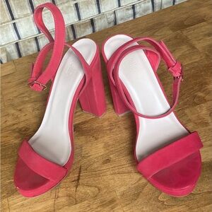 Charlotte Russe, Vintage Red Suede Platform Sandals